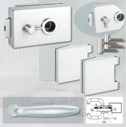 ARCO üvegajtó garnitúra DREAM kilinccsel WC, alu szatén