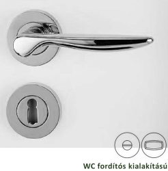 FRANCESCA Rozettás kilincsgarnitúra WC, króm/matt nikkel