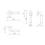 SIMONA Biztonsági rozettás (R1)gomb-kilincs garnitúra, cilindervédős, PZ, króm/rozsdamentes