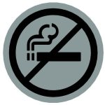Piktogram, kerek, - nem dohányzó -